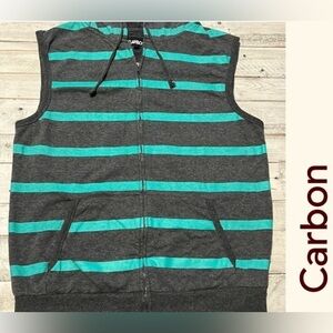 Carbon‎ Men’s Sleeveless Hoodie